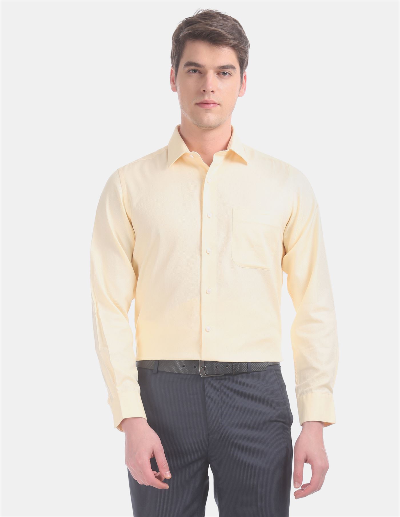 Arrow Men Formal Wear Yellow Shirt